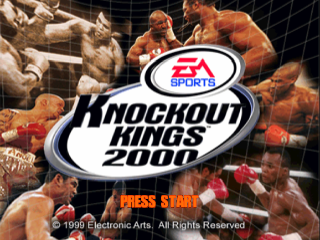 Knockout Kings 2000 title screen for Playstation